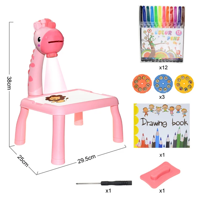 Kids Painting Board- LED Projector- Art Painting Table- Educational - Image 12