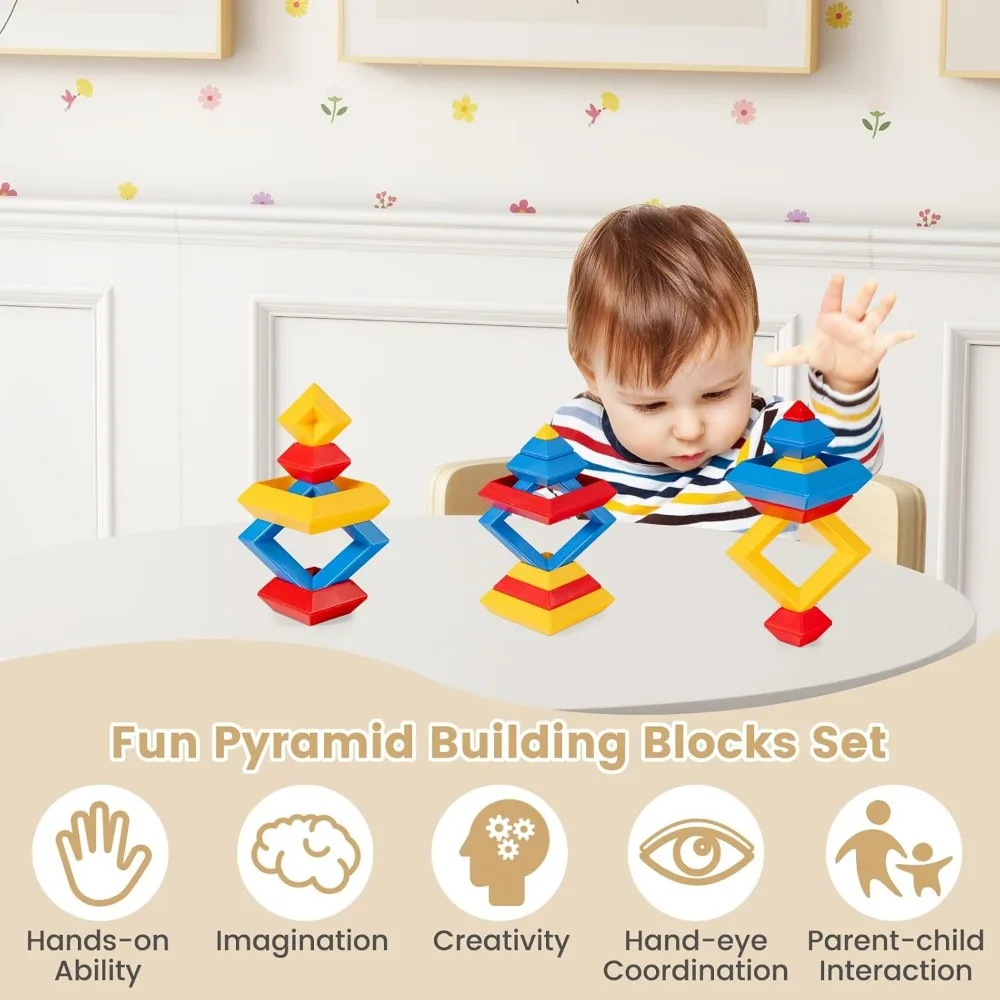 Kids Table and Chair Set- Toddler Round Table and 4 Chairs- 5-Piece Children's Furniture Set - Image 5