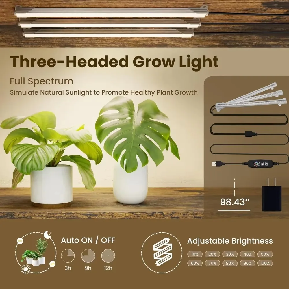 65" Indoor Plant Stand with Grow Lights- Metal Plant Stand- Wheels- Drawer- Home Decor - Image 4