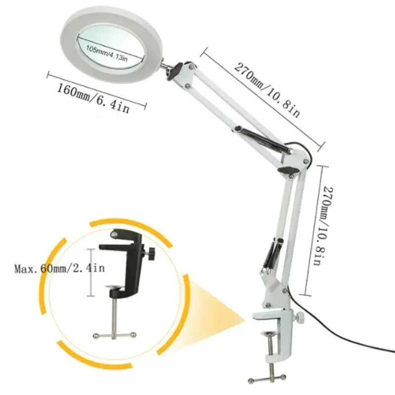72 LED 8X/10X Illuminated Magnifier- USB 3 Colors LED Magnifying Glass- for Soldering, Skincare Beauty, Diamond Painting, Detail Work, etc. - Image 12