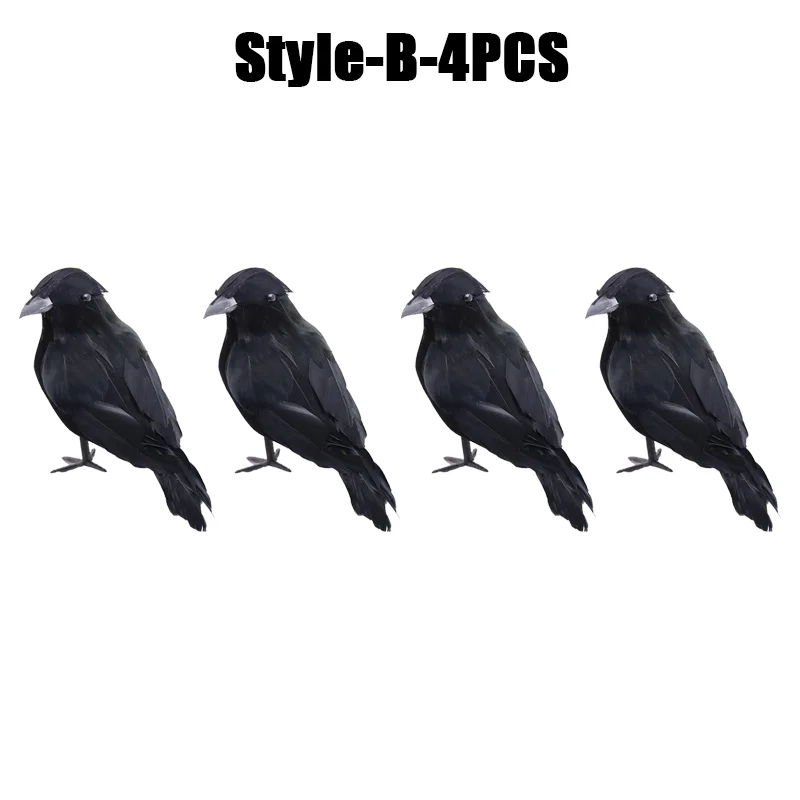 Simulation Black Crow- Halloween Black Crow Props- Halloween Decoration - Image 15