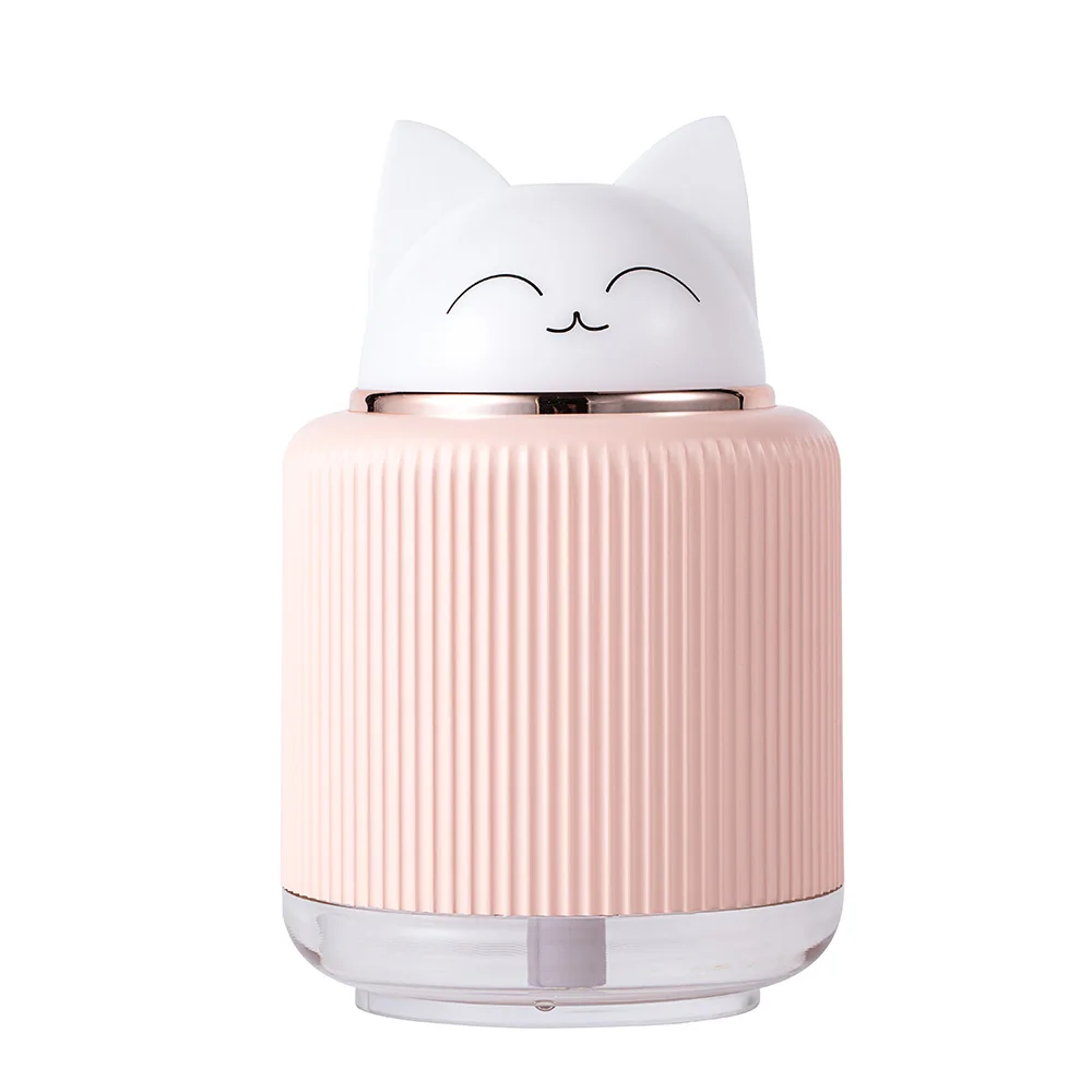 Mini Humidifier- Cat Mist Humidifier for Kids' Bedroom- Small Ultrasonic Humidifier with USB- 2 LED Colors - Image 7
