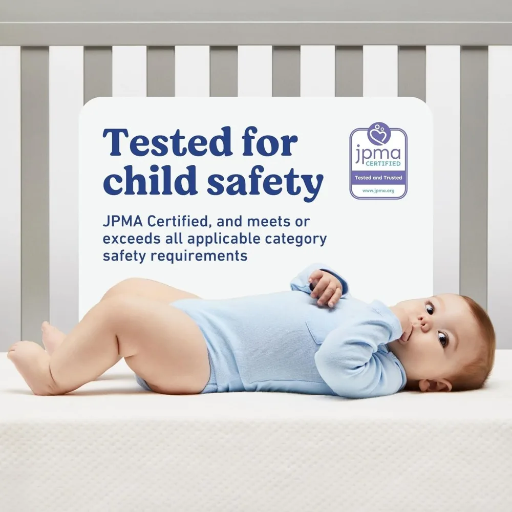 Premium Crib and Toddler Mattress – GREENGUARD Gold Certified & CertiPUR-US Certified- Fits All Standard Crib & Toddler Beds - Image 2