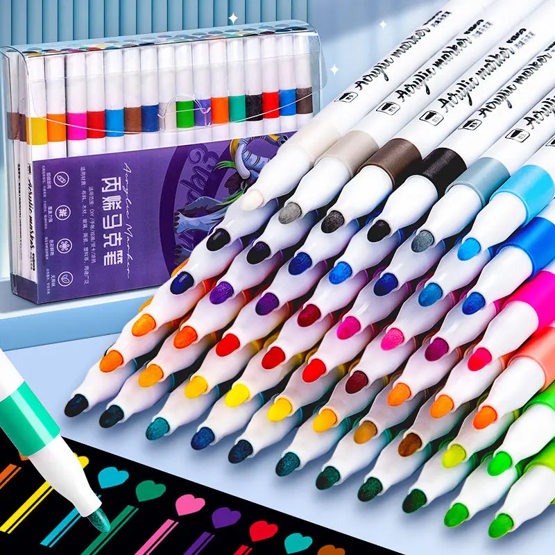 Acrylic Markers- 12-80 Colors Pen Set