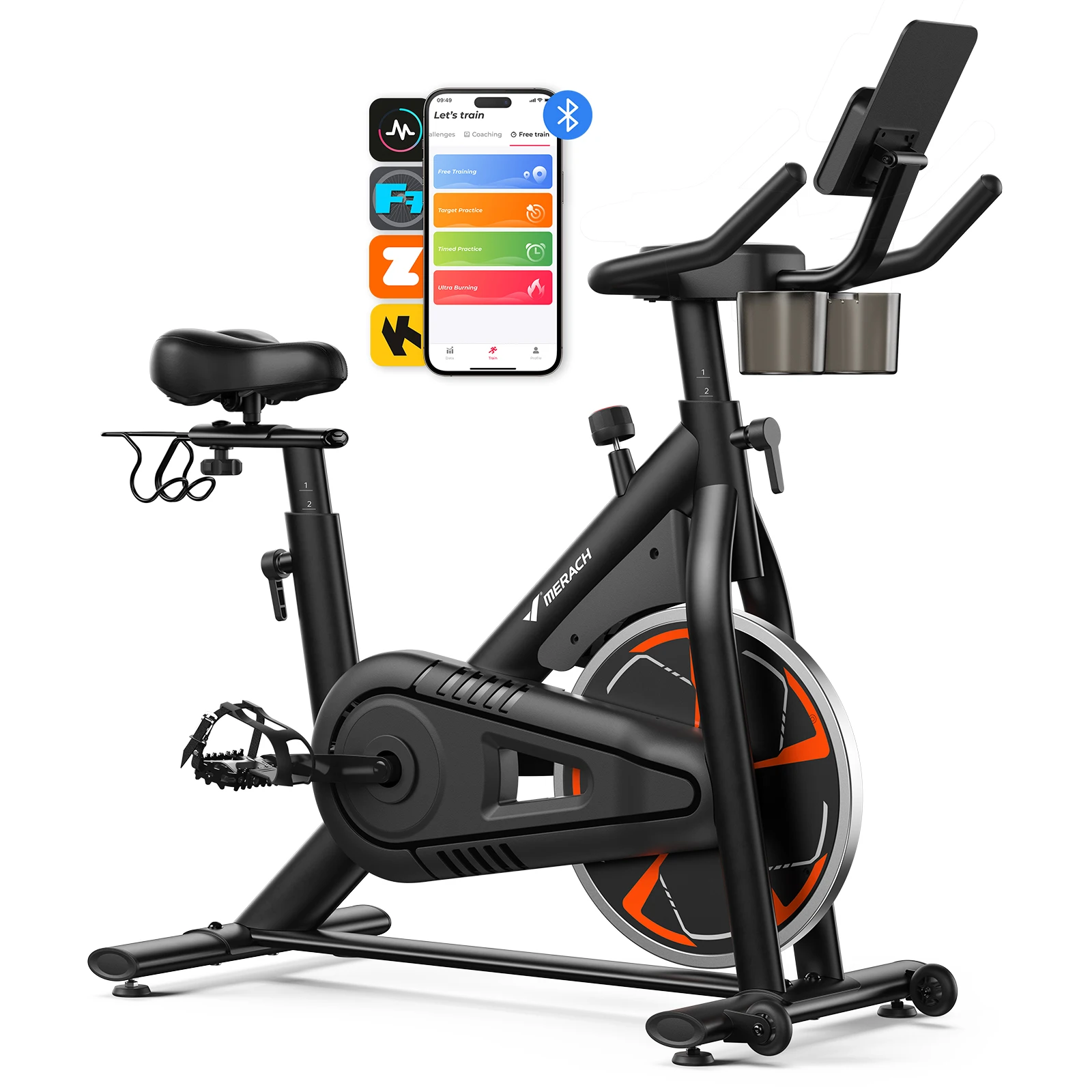 Exercise Bike for Home- Magnetic Indoor Cycling with Self-developed APP- 330lbs Capacity & Comfortable Seat Cushion - Image 7