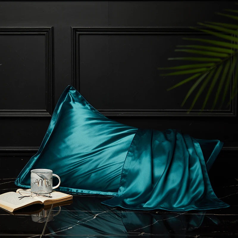 100% Natural Mulberry Silk Pillowcase- for Hair and Skin - Front in Pure Silk & Back in Breathable Lyocell Fiber- 1 Pack - Image 8