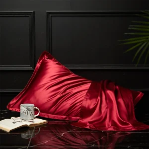 100% Natural Mulberry Silk Pillowcase- for Hair and Skin - Front in Pure Silk & Back in Breathable Lyocell Fiber- 1 Pack