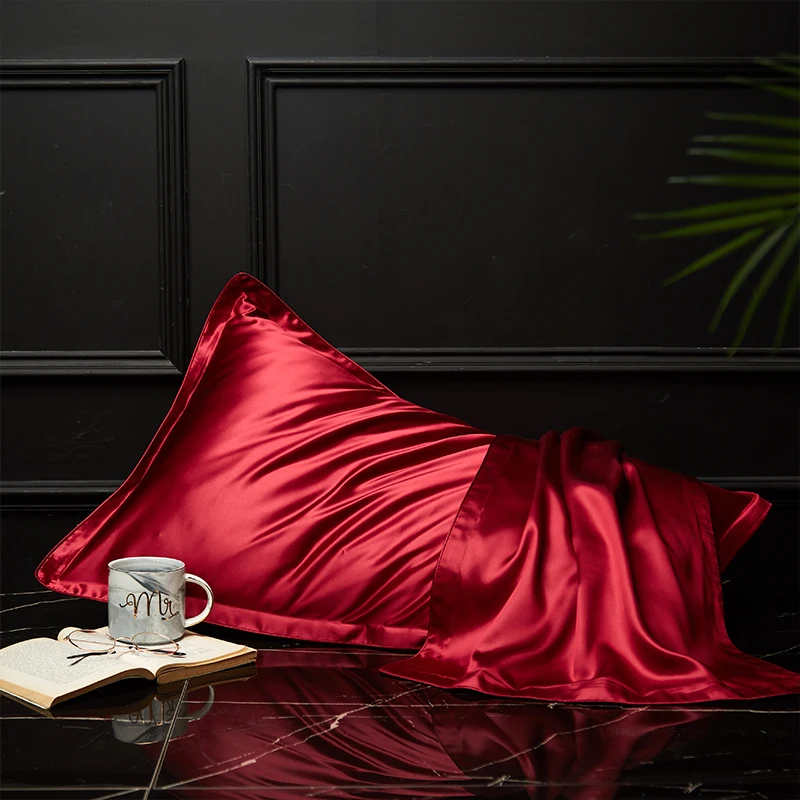 100% Natural Mulberry Silk Pillowcase- for Hair and Skin - Front in Pure Silk & Back in Breathable Lyocell Fiber- 1 Pack