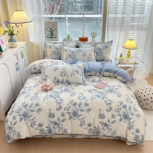 100% Cotton- Luxury Floral Duvet Cover Set with Pillowcases- Multiple Sizes, Patterns and Colors