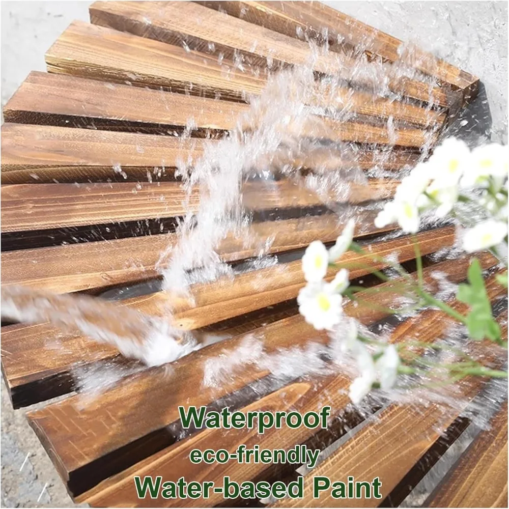 Wrap-Around Tree Bench- Curved Wooden Seat- Semicircular Design for Gardens, Patios, Backyards, and Lawns - Image 4