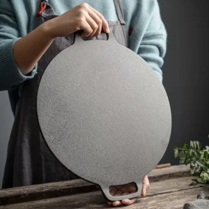 10.2/11/11.8/12.6/13.4 Inch Cast Iron Grill Pan with Handle- BBQ Griddle- Non Stick Cast Iron- Korean Barbecue Grill Pan