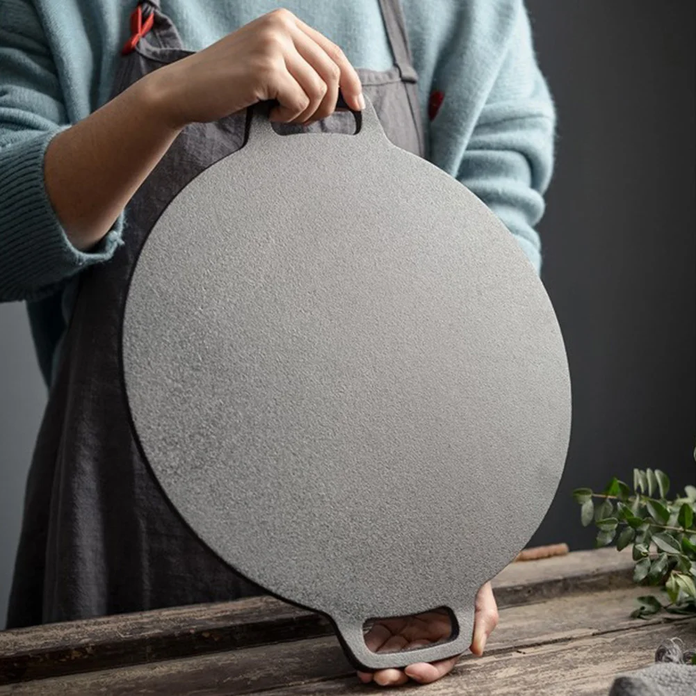 10.2/11/11.8/12.6/13.4 Inch Cast Iron Grill Pan with Handle- BBQ Griddle- Non Stick Cast Iron- Korean Barbecue Grill Pan