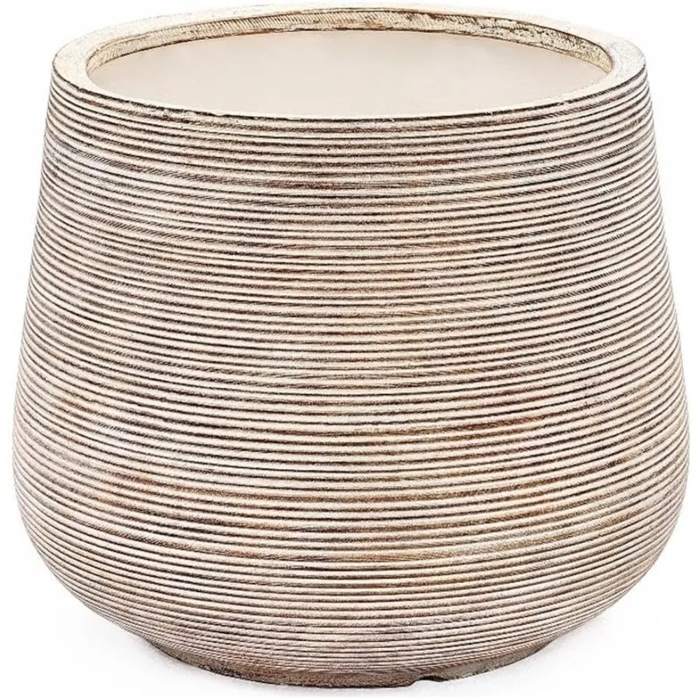 Large Planters for Indoor/Outdoor Plants- Drainage Holes- Concrete Distressed Plant Pots - Image 2