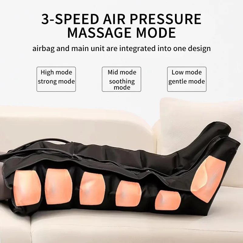 Electric Air Pressure Leg Massager- Kneading, Squeeze, Deep Relaxation of Calf and Foot- Remote Control - Image 2