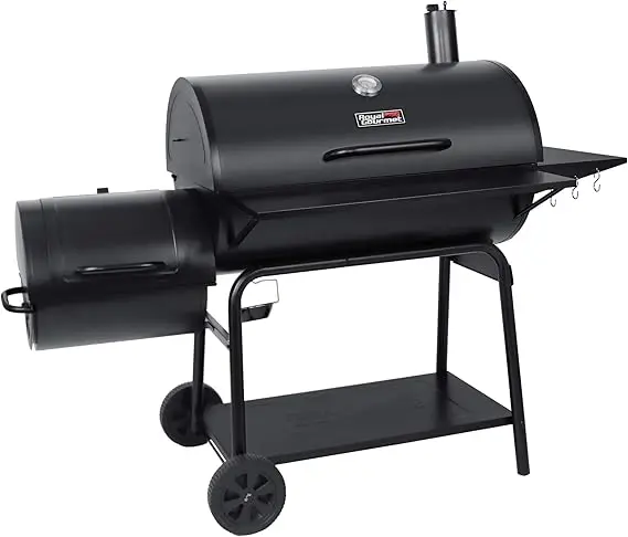Royal Gourmet Charcoal Grill and Offset Smoker- BBQ Grill with 1200 Sq. In. Cooking Area for Large, Even Cooking - Image 7