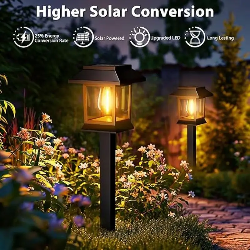 Solar Lights- 1/2/4/6 Pieces- Waterproof- Garden Decoration- Lawn, Yard, Path - Image 3