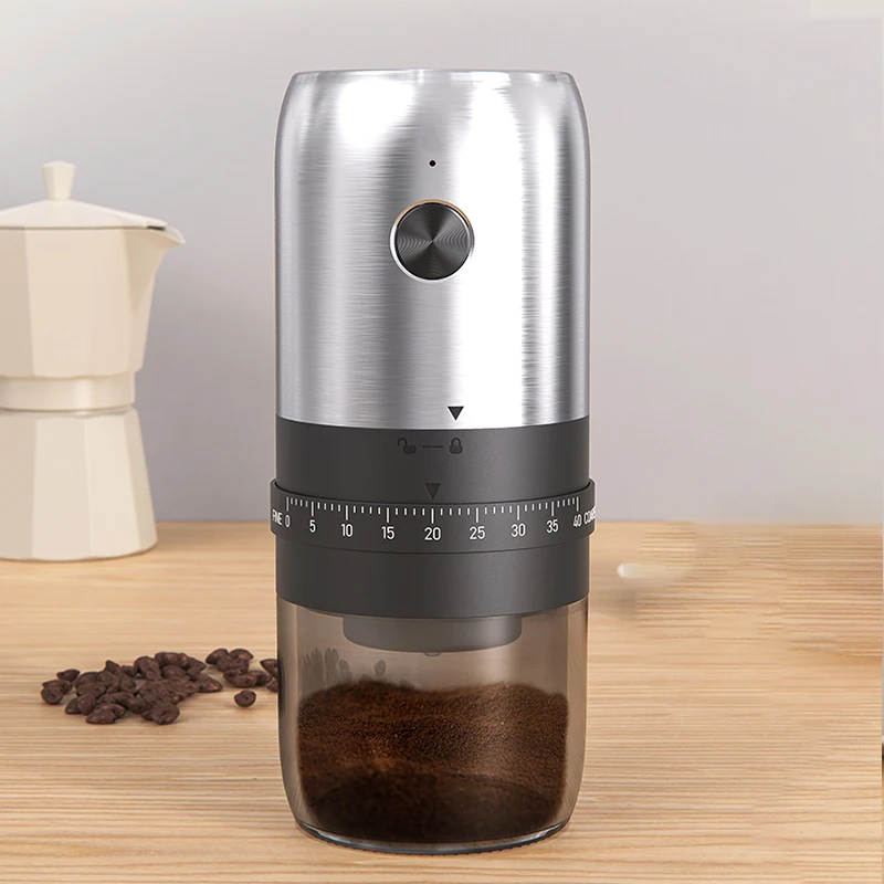 Electric Coffee Bean Grinder- USB Type-C Charging- Professional, Adjustable Grinder- Grinding for Kitchen and Office - Image 2