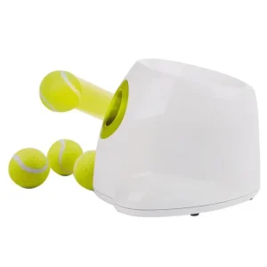 Dog Toy Tennis Ball Launcher- Automatic Throwing Machine- 3/6/9m Emission with 3 Balls- Dog Training