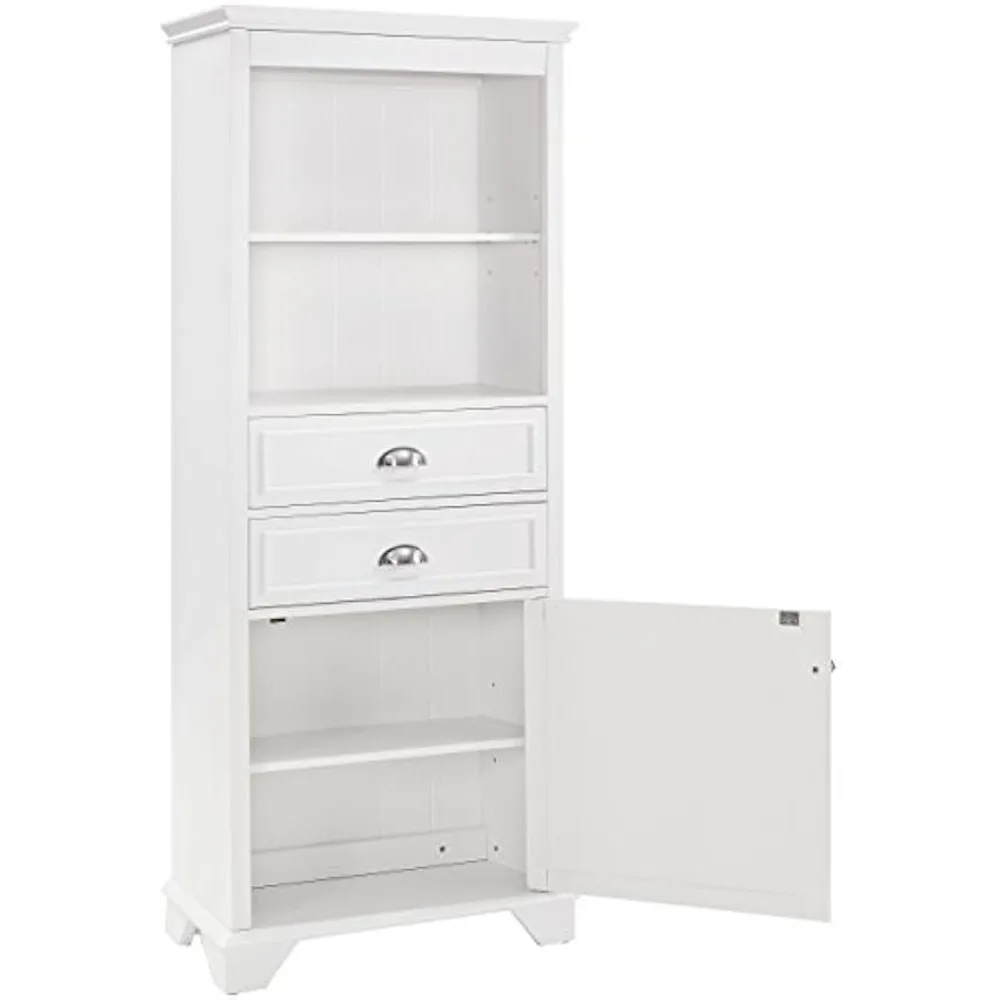 Tall Storage Cabinet- Bathroom Organizer With Shelves and Drawers - Image 4