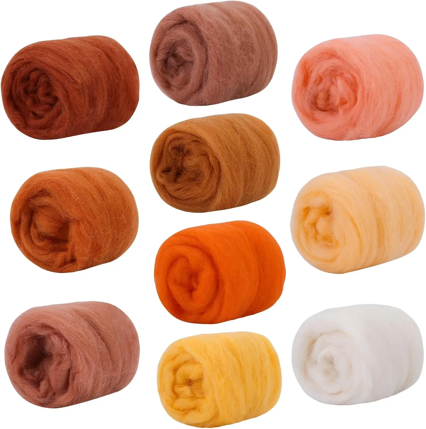 10 Colors Wool Roving- 10-grams Each Colors- for Spinning/ Needle Felting - Image 7