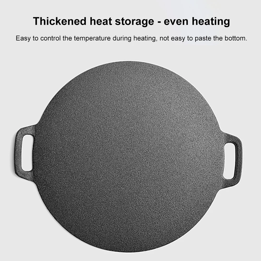 10.2/11/11.8/12.6/13.4 Inch Cast Iron Grill Pan with Handle- BBQ Griddle- Non Stick Cast Iron- Korean Barbecue Grill Pan - Image 2