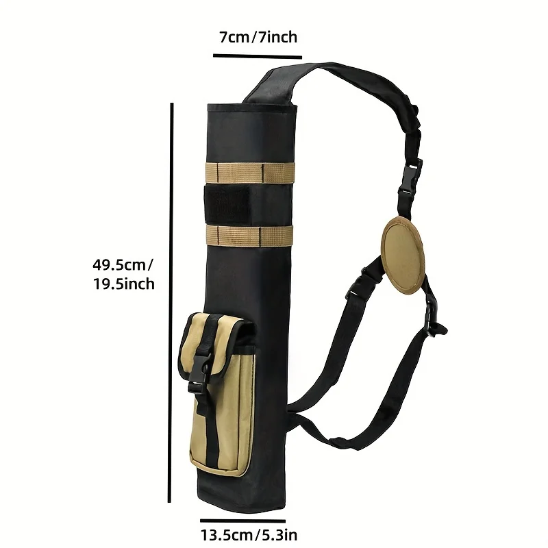 Archery Lightweight Back Arrow Quiver- Dual Use- Foldable, Compact- Hip Arrows Bag with Molle System - Image 3