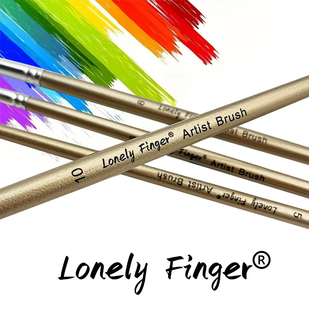 12-pcs Professional Round Artist Paint Brush Set- Soft Synthetic Nylon Hair- Pointed Tip- Acrylic and Watercolor - Image 3