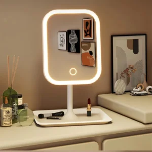 Desktop Vanity Mirror- 3 Color Light- LED Makeup Mirror