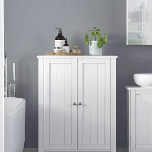 Storage Cabinet- Storage Unit With 2 Adjustable Shelves- Freestanding