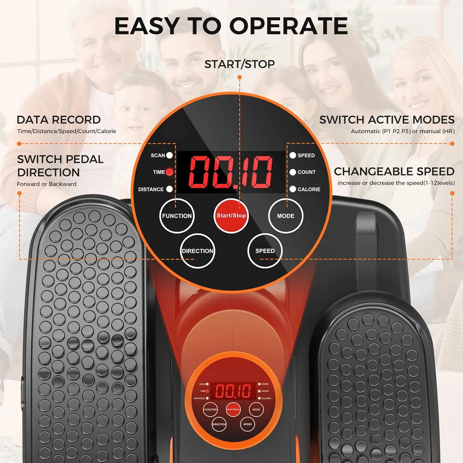 Ellipse Leg Exerciser for Seniors- Quiet and Portable- Pedal Exerciser While Sitting - Image 4