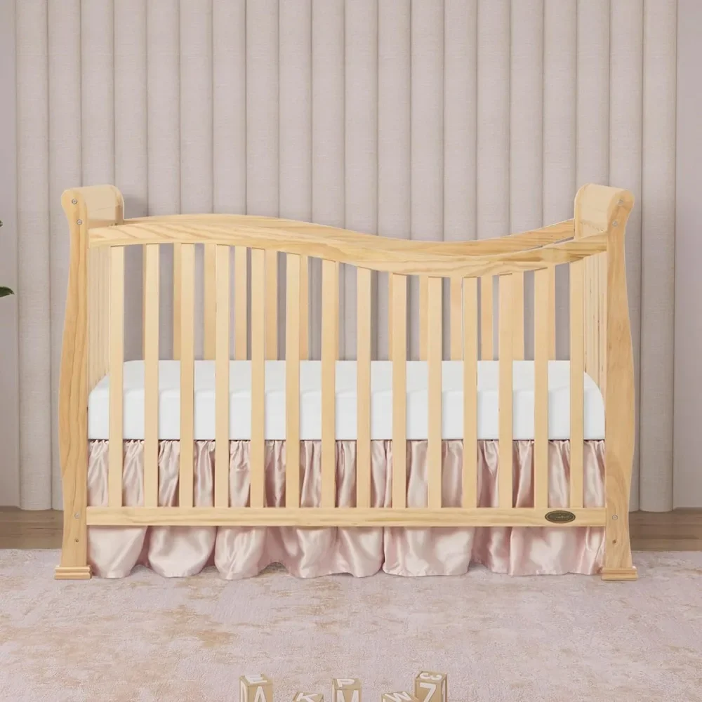 Crib - Sustainable Pinewood with Greenguard Gold Certification - Perfect for Baby's Nursery & Eco-Conscious Parents