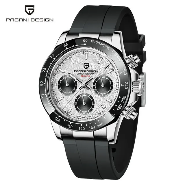 40mm V2 Men's Quartz Watch- Sapphire Retro Chronograph- Stainless Steel Waterproof Watch- 14 Variations - Image 11