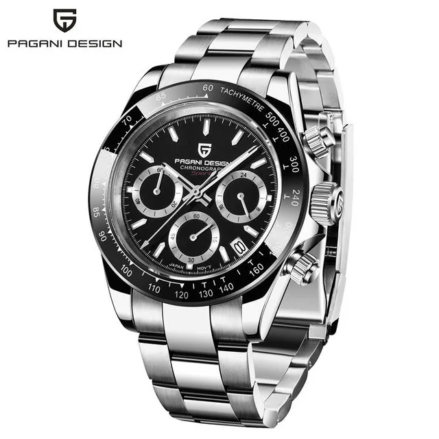 40mm V2 Men's Quartz Watch- Sapphire Retro Chronograph- Stainless Steel Waterproof Watch- 14 Variations - Image 18