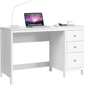 White Desk with Drawers- Home Office Computer Desk- Writing, Study, etc.