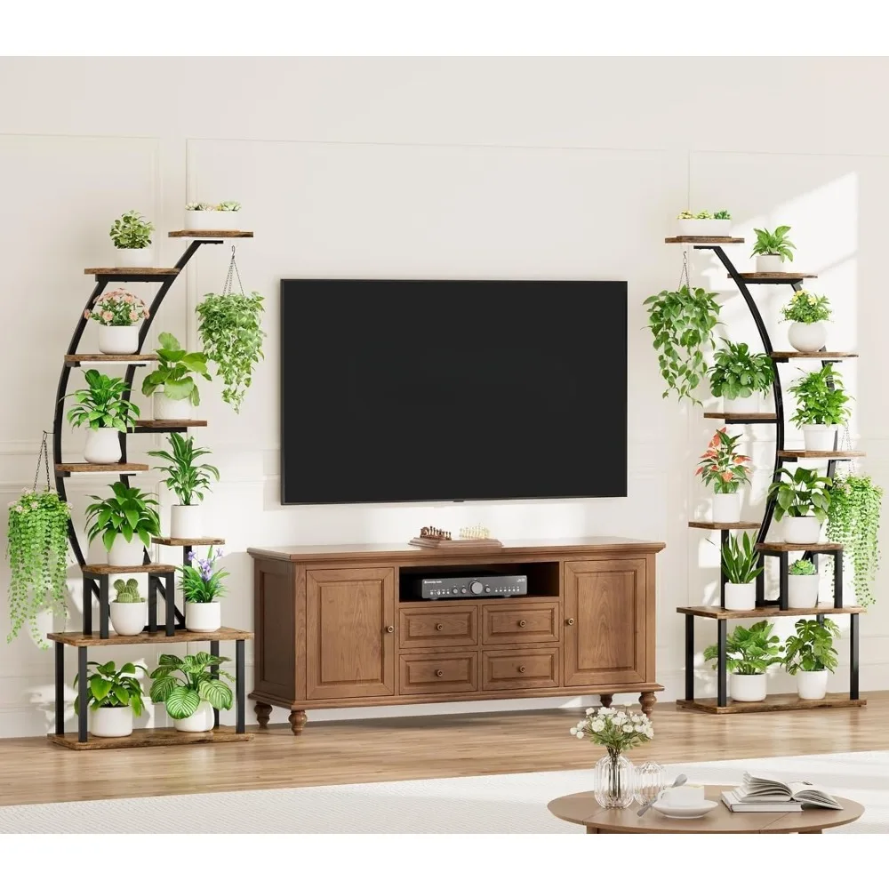 9-Tiered Indoor Plant Stand with Grow Lights- 64" Tall - Image 4