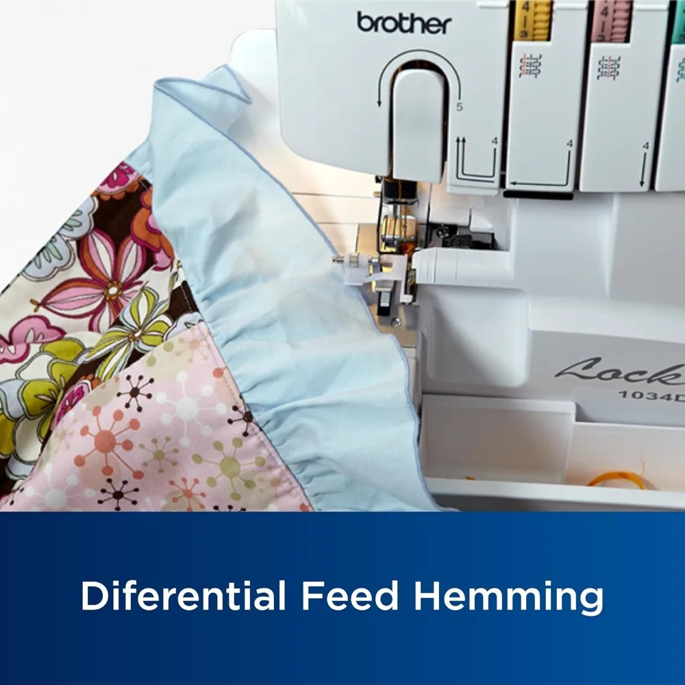 Heavy-Duty Metal Frame Serger Overlock Machine-1,300 Stitches Per Minute- Removable Trim Trap- 3 Included Accessories - Image 6