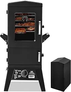 Propane Smoker with Cover- Vertical Smoker Grill- Temperature Control- Heavy-duty- Three Removable Smoking Shelves - Image 8