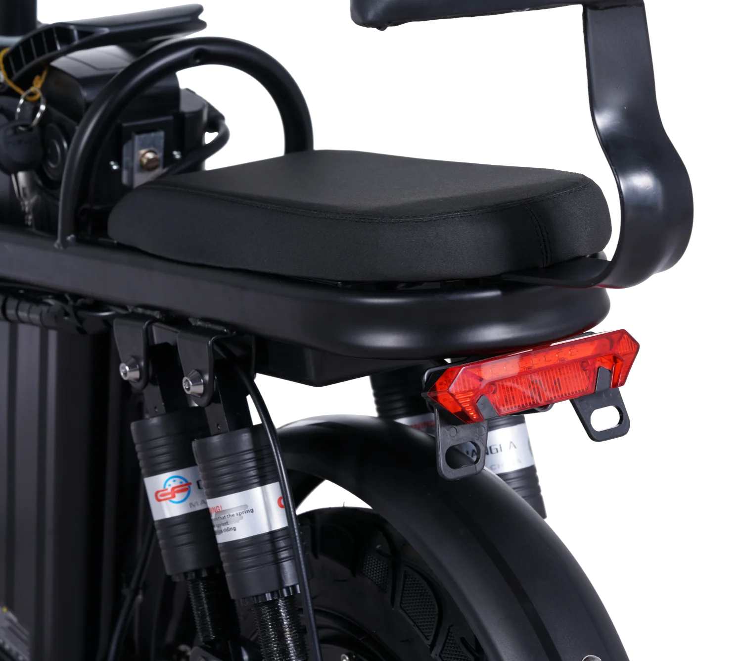 2-Seater Electric Bike- 500W 14" Mini Folding Ebike- 48V 15AH Removable Battery- Long Range, 50 Miles- 20 MPH - Image 3