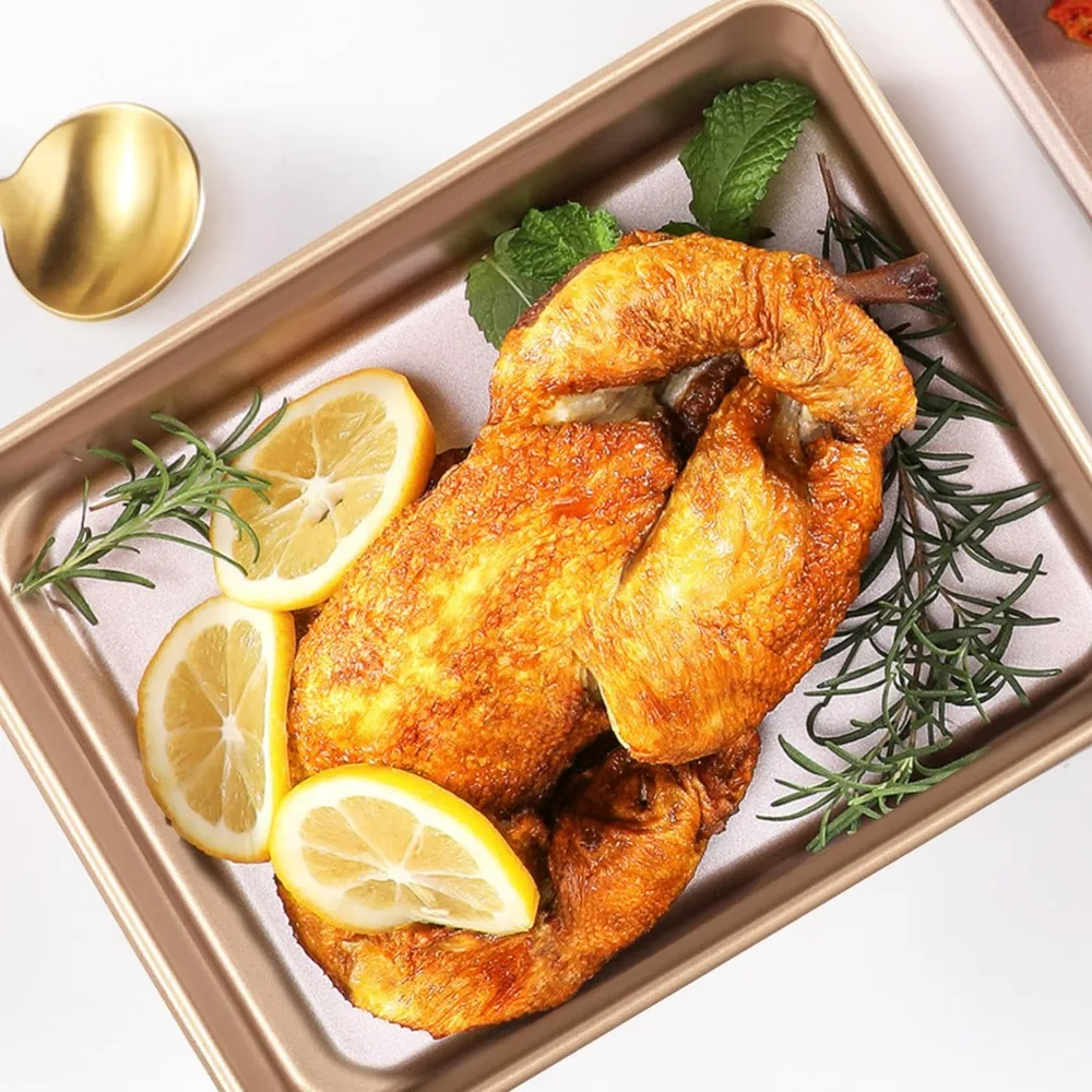 Set of 6 Non-stick Baking Pans, 11-Inch Rectangle Pans, Perfect for Cakes, Bread, Brownies, etc. - Image 5