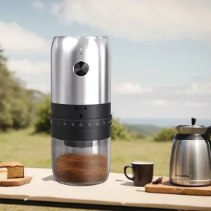 Electric Coffee Bean Grinder- USB Type-C Charging- Professional, Adjustable Grinder- Grinding for Kitchen and Office