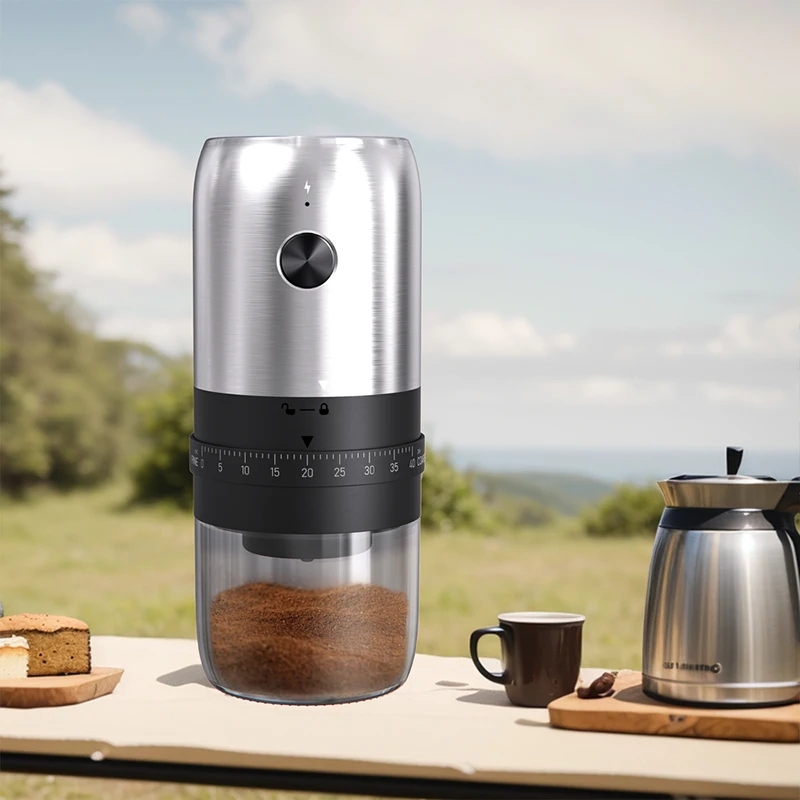 Electric Coffee Bean Grinder- USB Type-C Charging- Professional, Adjustable Grinder- Grinding for Kitchen and Office