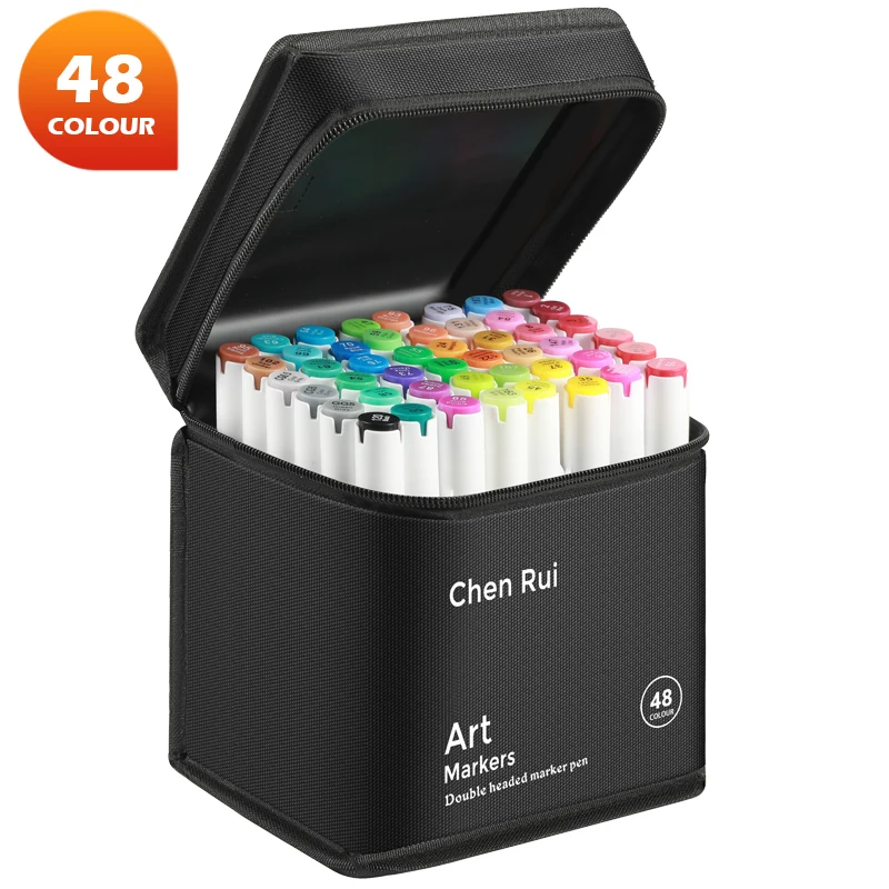 Professional Art Marker Set- Alcohol Markers- Dual Tip(Brush Tip+Broad Tip) for Coloring, Painting - Image 8