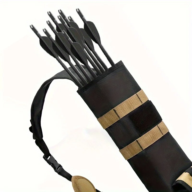 Archery Lightweight Back Arrow Quiver- Dual Use- Foldable, Compact- Hip Arrows Bag with Molle System - Image 2