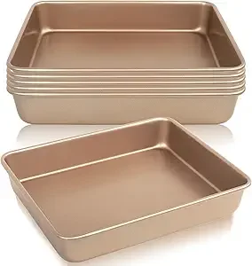 Set of 6 Non-stick Baking Pans, 11-Inch Rectangle Pans, Perfect for Cakes, Bread, Brownies, etc. - Image 7
