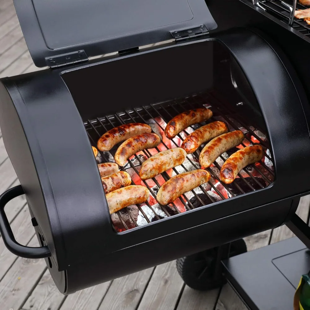 Royal Gourmet Charcoal Grill and Offset Smoker- BBQ Grill with 1200 Sq. In. Cooking Area for Large, Even Cooking - Image 4