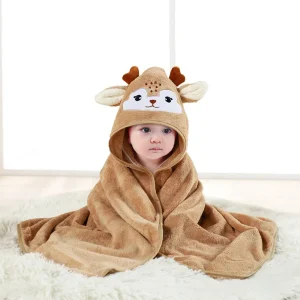 Blanket/Bathrobe Baby Wrap- Warm Fleece Blanket- 1 to 3 years