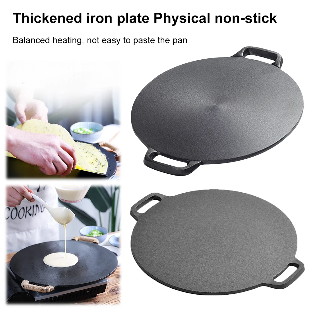 10.2/11/11.8/12.6/13.4 Inch Cast Iron Grill Pan with Handle- BBQ Griddle- Non Stick Cast Iron- Korean Barbecue Grill Pan - Image 4
