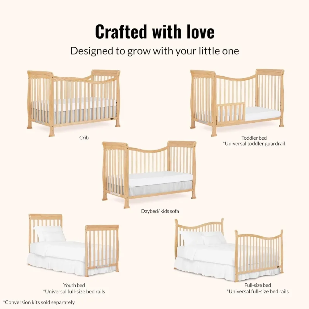 Crib - Sustainable Pinewood with Greenguard Gold Certification - Perfect for Baby's Nursery & Eco-Conscious Parents - Image 4
