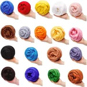 3.53oz/100g Wool Roving- Wool for Felting, Spinning, Wet Felting, etc.