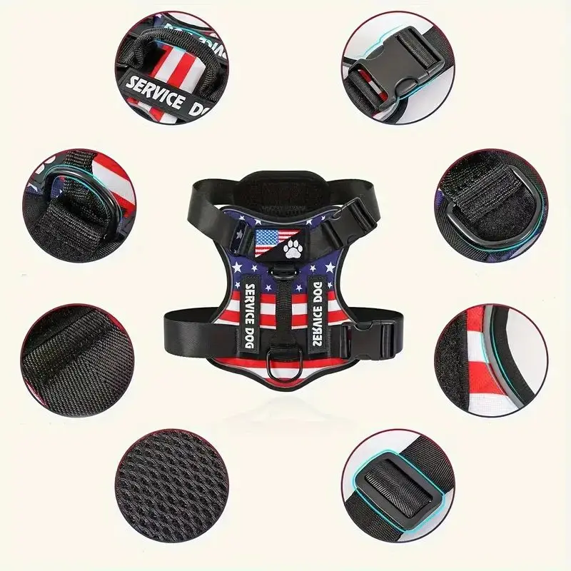Dog Harness And Leash Set- Escape-Proof- No-Pull Dog Vest/ Harness with Reflective Leash - Image 3
